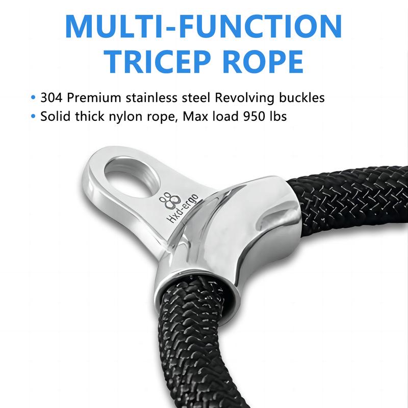 Ergonomic Tricep Rope for correcting hand positioning, a fitness equipment accessory, hand strength training device suitable for both gym and home use.