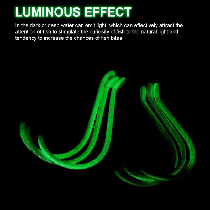 Luminous Circle Hook, 1 Box Glow in The Dark Fishing Hook, Saltwater Freshwater Hooks for Tuna, Catfish, Bass Fishing Hooks