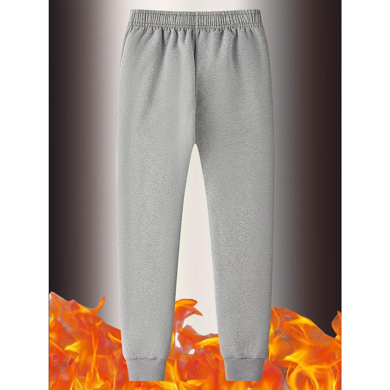 Men's Fleece-Lined Winter Joggers - Casual, Warm Sweatpants for Outdoor Activities & Hiking