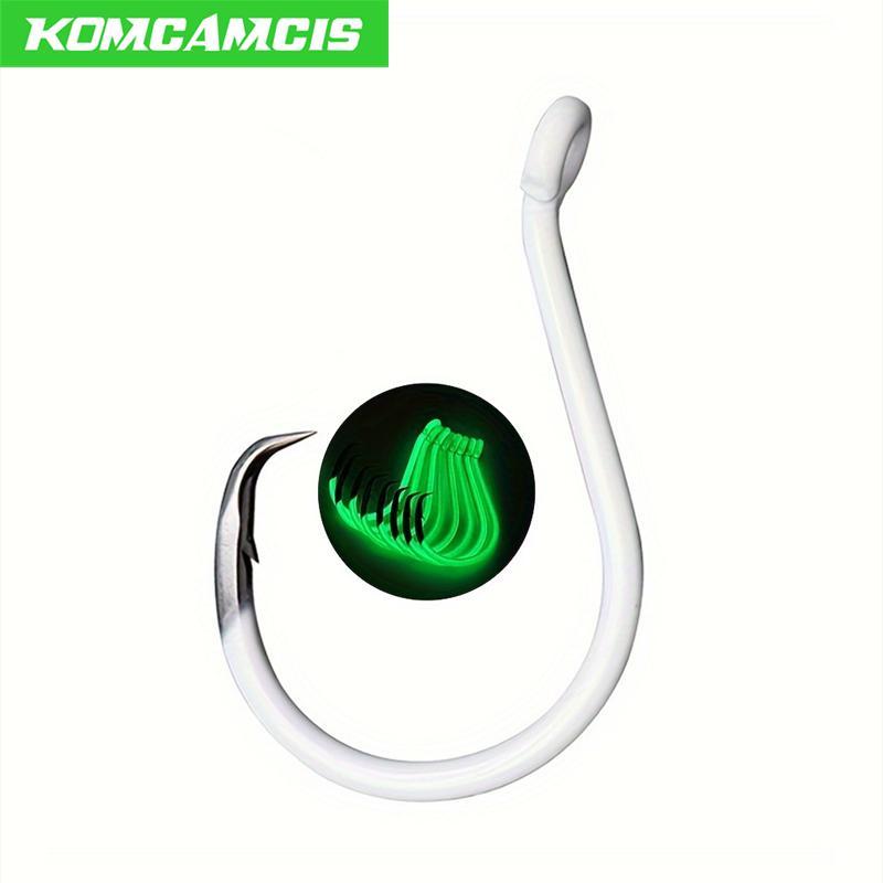 Luminous Circle Hook, 1 Box Glow in The Dark Fishing Hook, Saltwater Freshwater Hooks for Tuna, Catfish, Bass Fishing Hooks