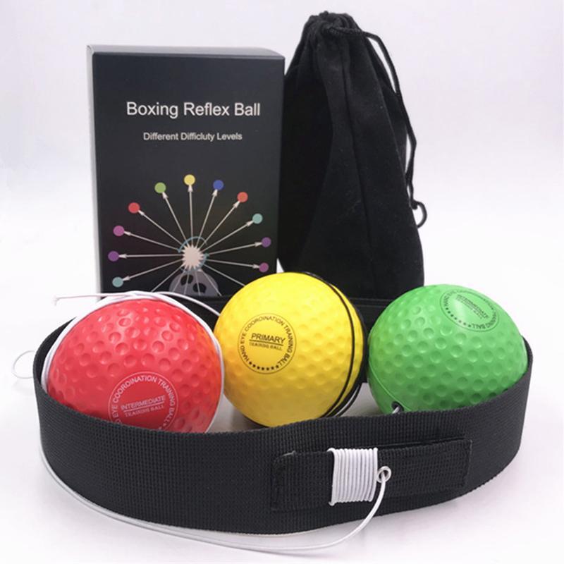 Boxing Reaction Ball, 1 Set Headband Boxing Reflex Ball, Sports Fitness Equipment, Speed Ball, Boxing & Martial Arts Training Tool for Home Gym Workout