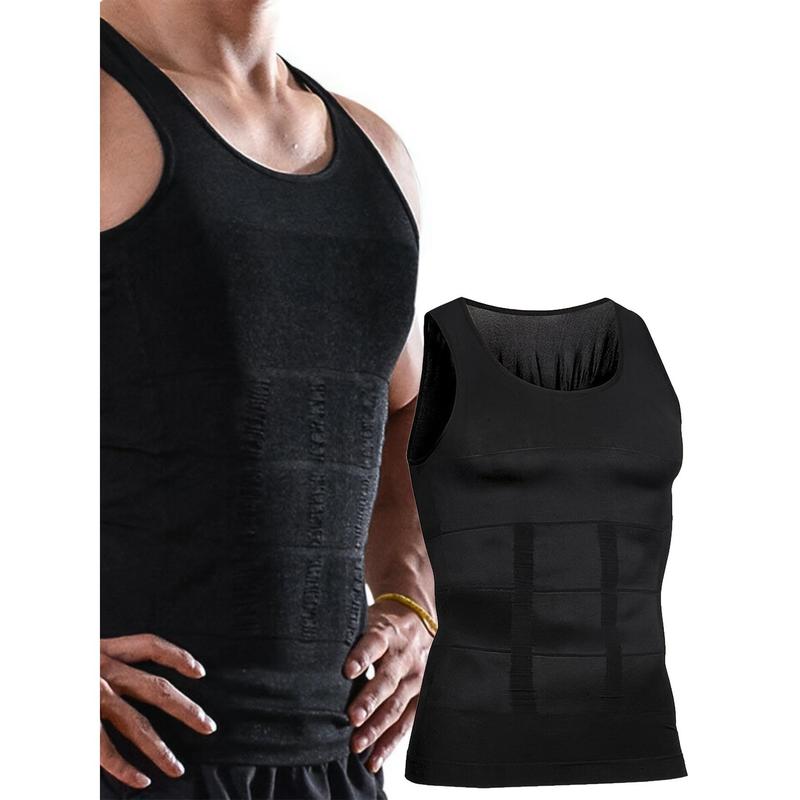 Men's Compression Solid Color Quick-Drying Moisture Wicking Breathable Vest, Sports Gym Bodybuilding Exercise Sleeveless Shirt, Men's Top for Workout, Running Training, Basketball Game, Men's Clothing