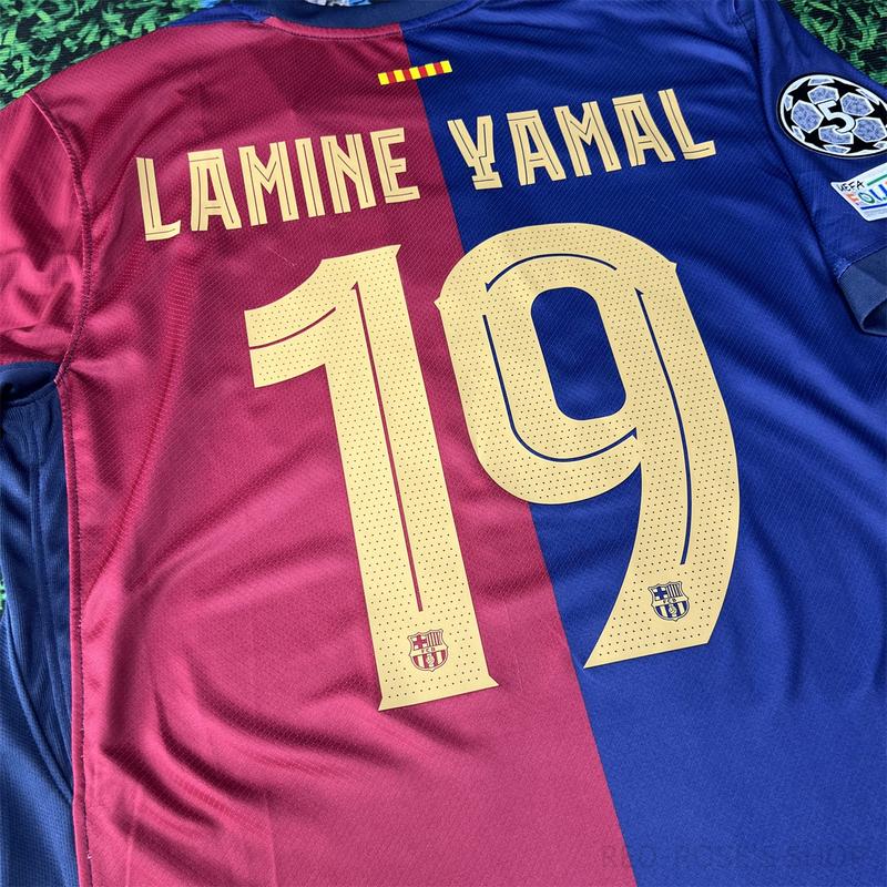 NIKE 24 25 Barcelona Home Red and Blue Short Sleeve Yamal 19 Jersey Lamine Yamal