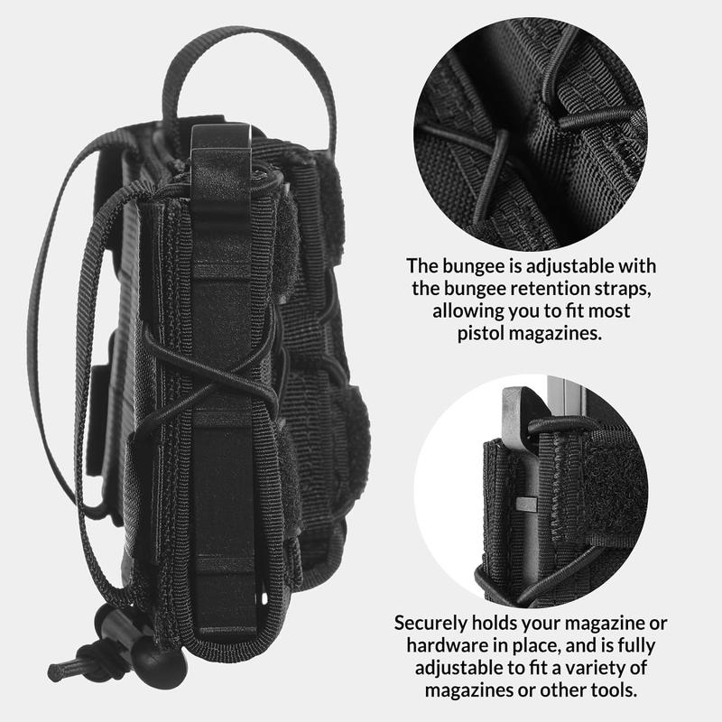 VOTAGOO Combo Handcuff Mag Pouch Case for Molle Compatible with Various Tactical Belts