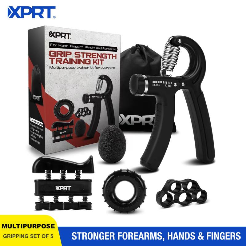 XPRT Hand Grip Strengthener - Adjustable Exercises for Forearm & Finger, back to school