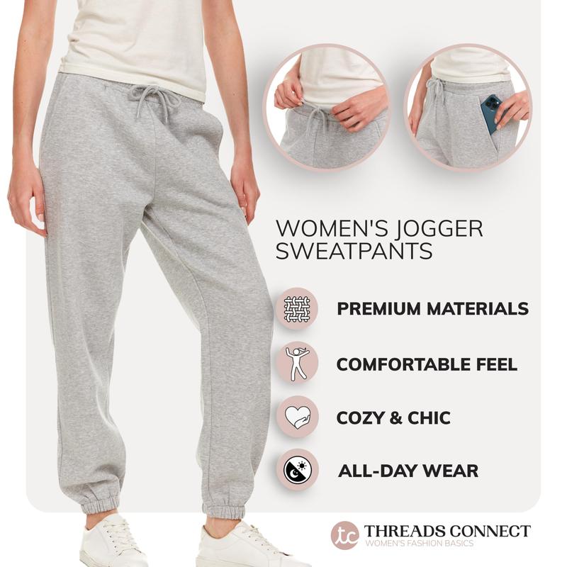 High Waisted Sweatpants for Women – Cinch Bottom Fleece Womens Oversized Joggers