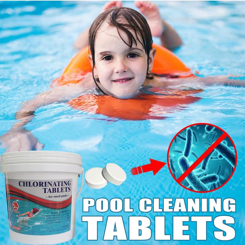 50LBS Alicacho 3'' Swimming Pool Chlorine Tablets, 90% Stabilized Available Chlorine Tabs for Pool, Hot Tubs, Spa(50 lbs,55 tablets)