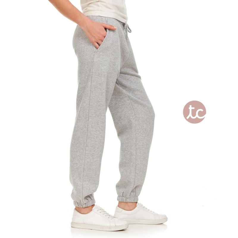 High Waisted Sweatpants for Women – Cinch Bottom Fleece Womens Oversized Joggers