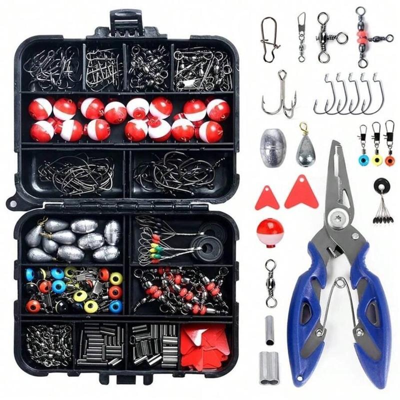 Outdoor Fishing Accessories Set, 263pcs set Fishing Lure Kit with Storage Box, Fishing Accessories for Outdoor Fishing, Fishing Supplies