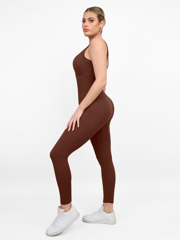 Popilush Seamless Square Neck Sport Jumpsuit