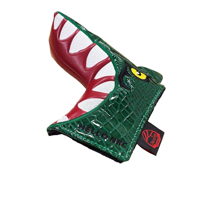 Tyrannosaurus Rex Pattern Golf Putter Head Cover, Pu Crocodile Pattern Material Golf Putter Protective Cover, Golf Accessories