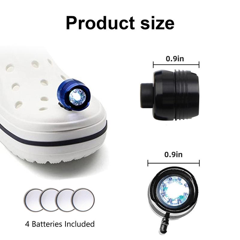 2Pcs LED Shoes Camping Light - Lights for Camping, Night Walk - 3 Light Modes - Headlight for Shoes