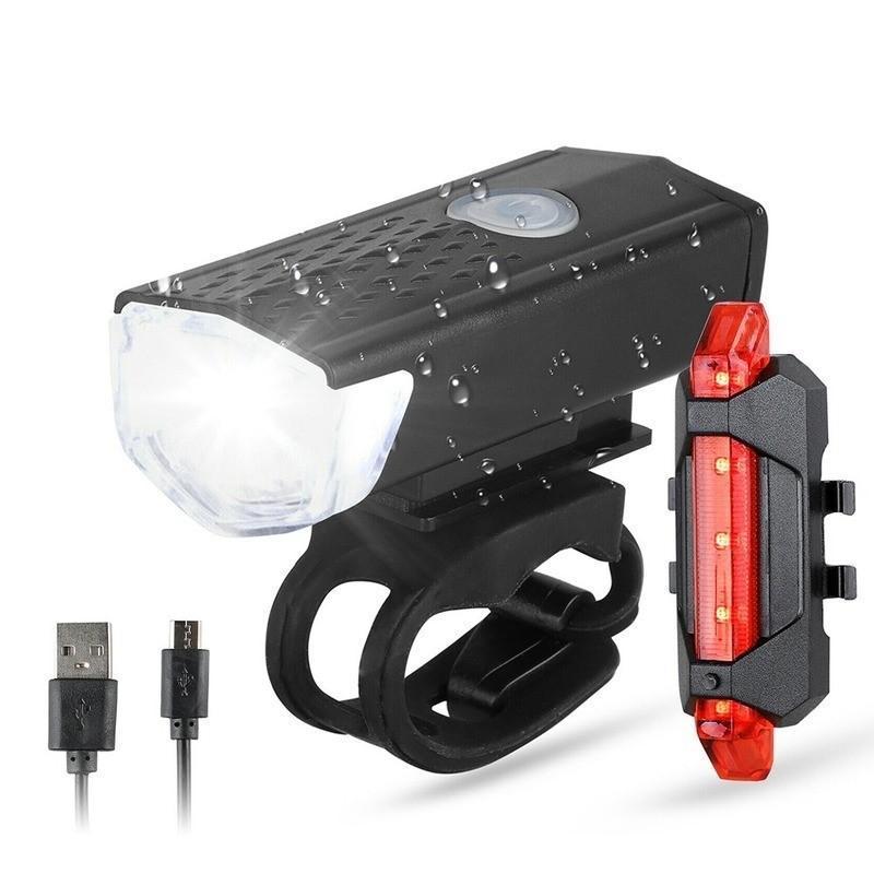 USB Rechargeable Motorcycle LED Light, Waterproof Bicycle Light, 3-Modes Headlight Taillight, Safety Warning Light, Bicycle Accessories