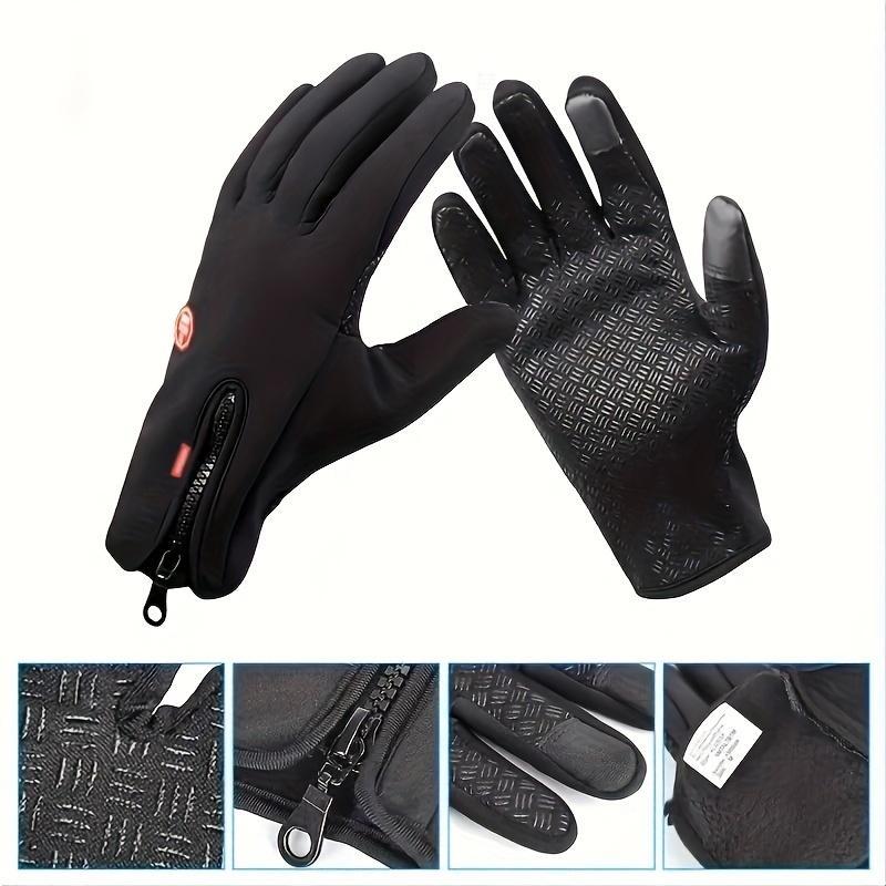 Winter Warm Gloves, 1 Pair Men's and Women's Outdoor Cycling Gloves Warm Plush Lining for Sports, Fishing, Autumn Travel, Waterproof, Windproof and Non-slip Touch Screen Gloves, Birthday Gift, Christmas Gift, Halloween Gift