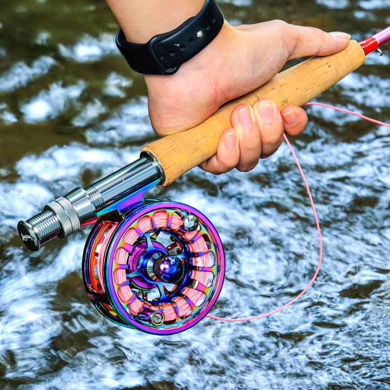 Premium Fly Fishing Reel, Smooth Precision, High-quality Bearings & CNC Aluminum Frame, Ideal for Freshwater & Saltwater Angling