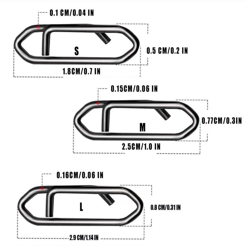 Stainless Steel Fishing Buckle, 20pcs pack Professional High Strength Fishing Buckle, Saltwater Durable Connection Fishing Buckle, Fishing Accessories