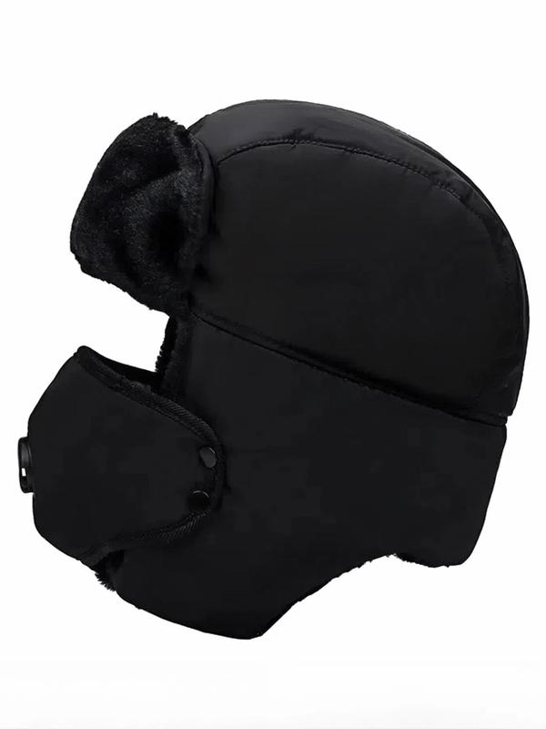 Winter Warm Hat, Windproof & Cold Air Intake Warmer Hat with Ear Protection, Outdoor Cycling Thickened Warm Hat for Men & Women