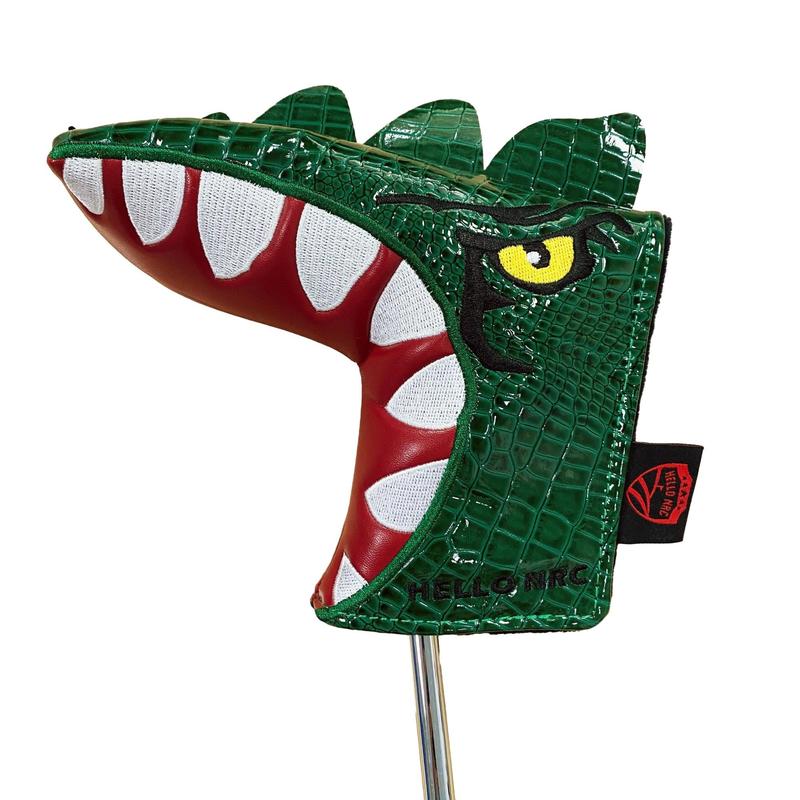 Tyrannosaurus Rex Pattern Golf Putter Head Cover, Pu Crocodile Pattern Material Golf Putter Protective Cover, Golf Accessories