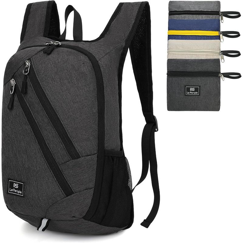 Original Design Foldable Backpack with Water Bottle Holder, Perfect for Outdoor Hiking and Short Trips