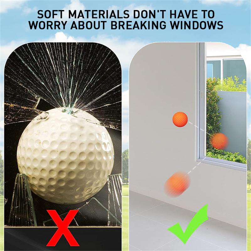 Golf Practice Balls Foam Colored Value 12 24 Pack, Lightweight Golf Ball Limited Flight for Indoor Outdoor Driving Range Backyard Training Safe Practice Good Value