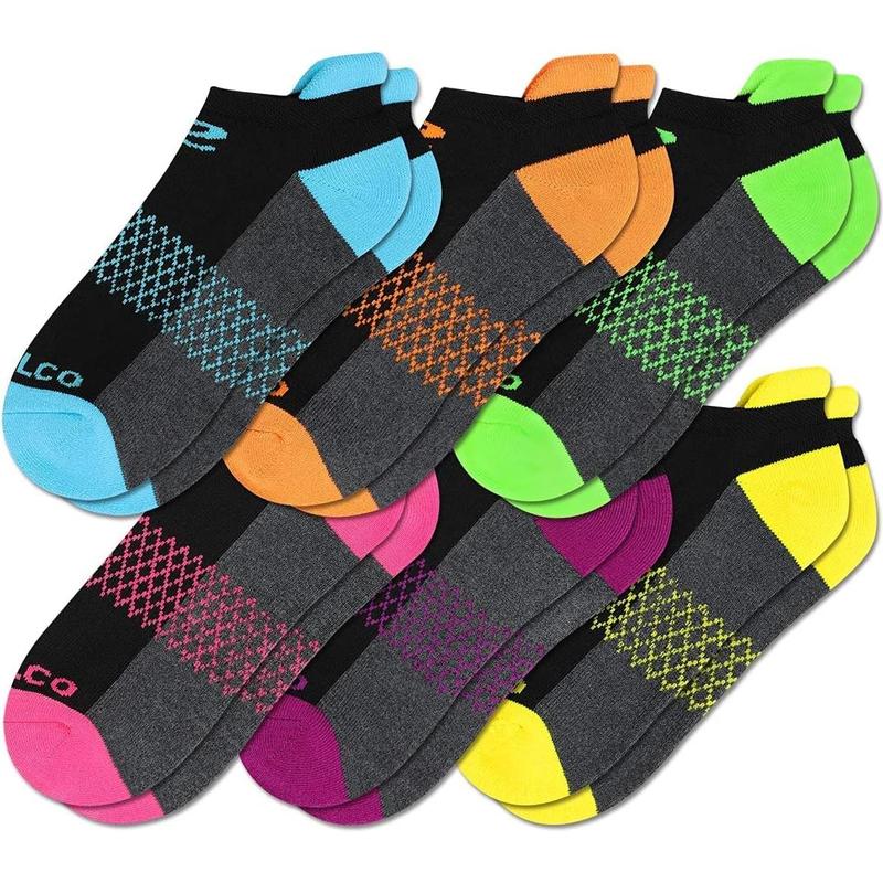 Womens Ankle Socks 6 Pairs Running Athletic Cushioned Sole Socks With Tab