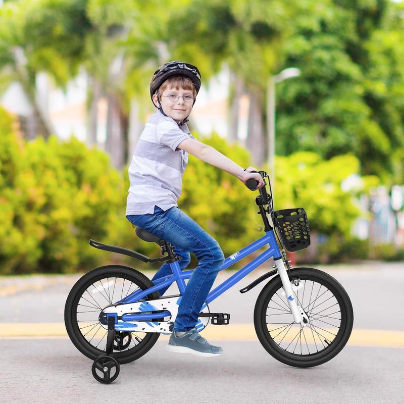 [ShopTab] Festival Joy 14 16 18 Inch Bike w Removable Training Wheels, Handbrake & Coaster Brake, Basket, Bell