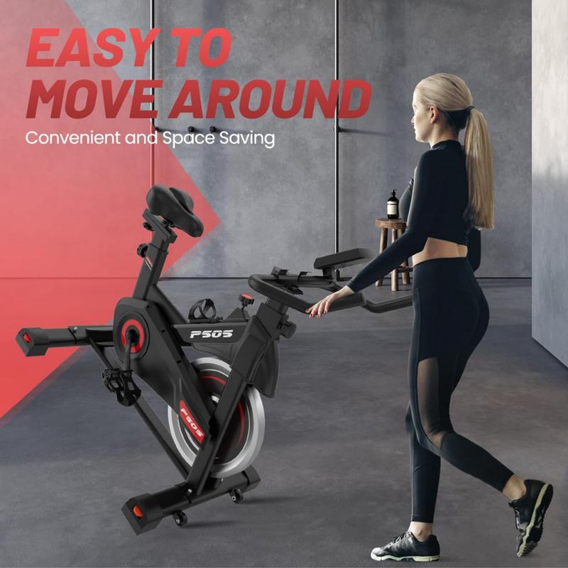 ZHI SHANG01 Stationary Exercise Bike, Indoor Cycling Bike with Digital Display and Comfortable Seat Cushion, Silent Belt Deive, Spinning Bikes with Resistancr for Home Gym Cardio Fitness Training bmxbike