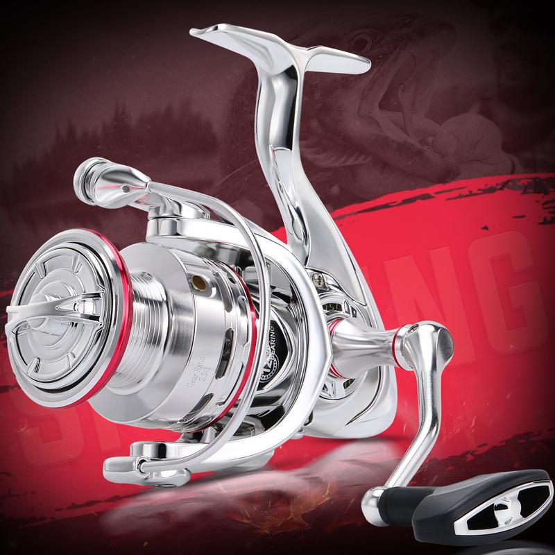 Sougayilang Saltwater Spinning Reel, CNC Aluminum Spool, Oversize Grip, 5.5:1 Gear Ratio, 11+1 Stainless-Steel BB, Freshwater Fishing fishingreels on