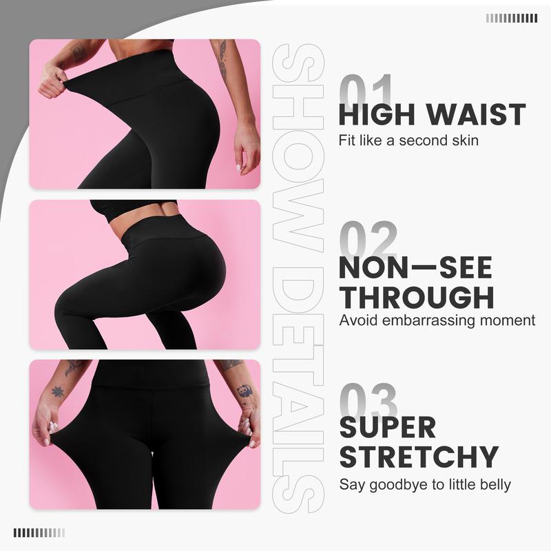 Viconow Fleece Lined Leggings Women - High Waisted Winter Yoga Pants Workout Tummy Control Soft Thermal Warm