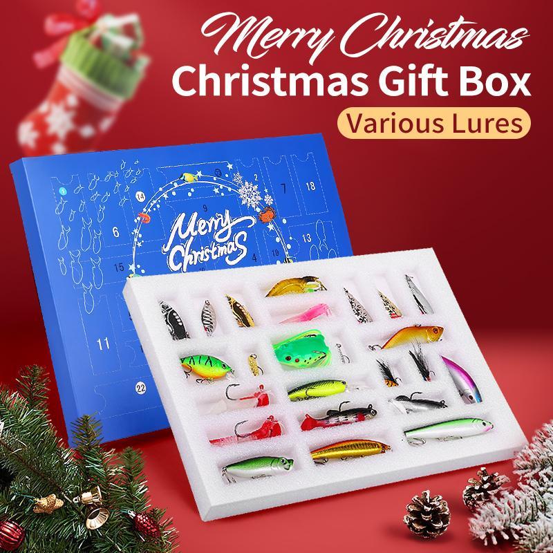 Fishing Lure Calendar, 1 Set 24 Days Fishing Lure Advent Calendar, Fishing Lure Set, Fishing Gift for Adult Men and Teenager Boys, Christmas Gift