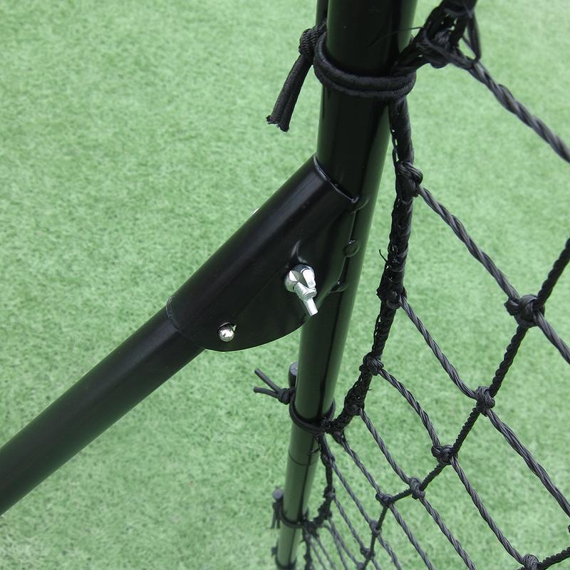 Professional Galvanized Steel Pipe Rebound Soccer Baseball Goal Black