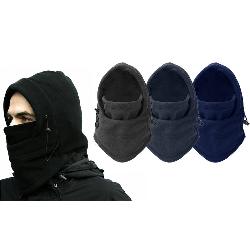 3 & 6 Pack Fleece-Lined Hooded Warmer Head Cover