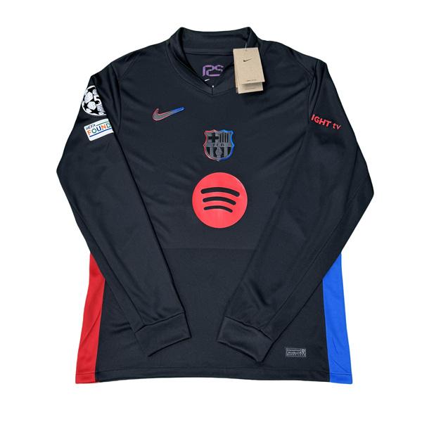 NIKE 2425 Barcelona Away Black Red Soccer Jersey