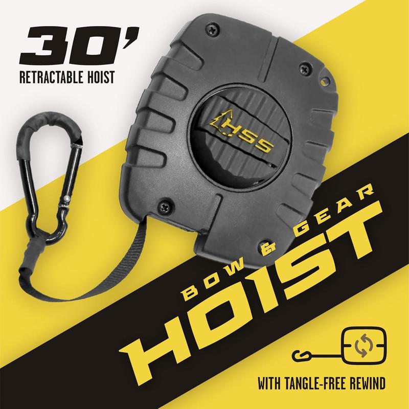 Hunt Bow & Gear Hoist - 30 Foot Retractable Gear & Bow Hoist for Tree Stand Hunting, Essential Hunting Gear