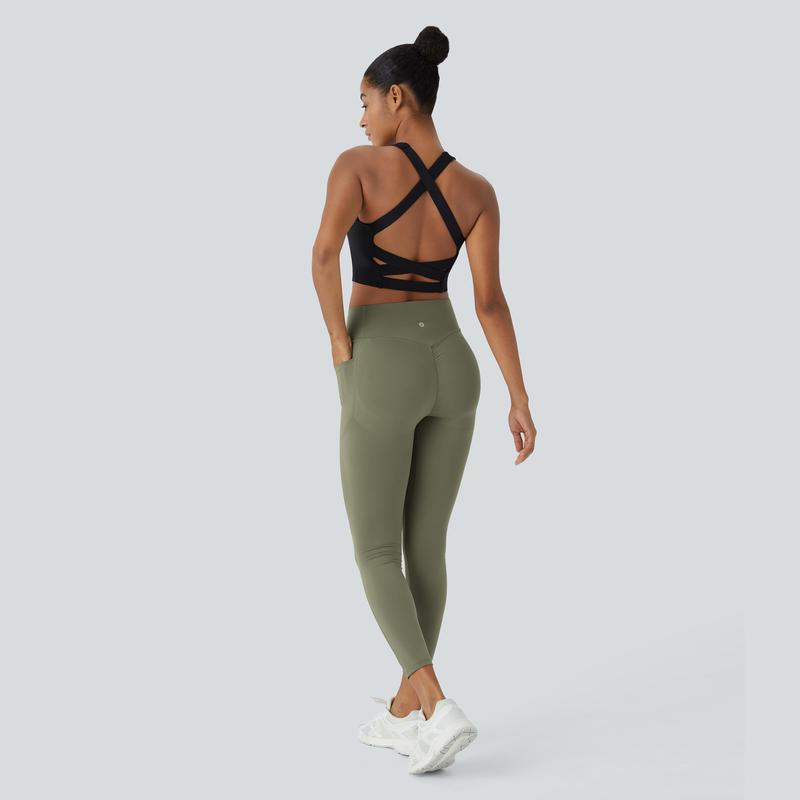 Halara SoCinched High Waisted Butt Lifting Tummy Control Side Pocket Shaping Training UltraSculpt Leggings