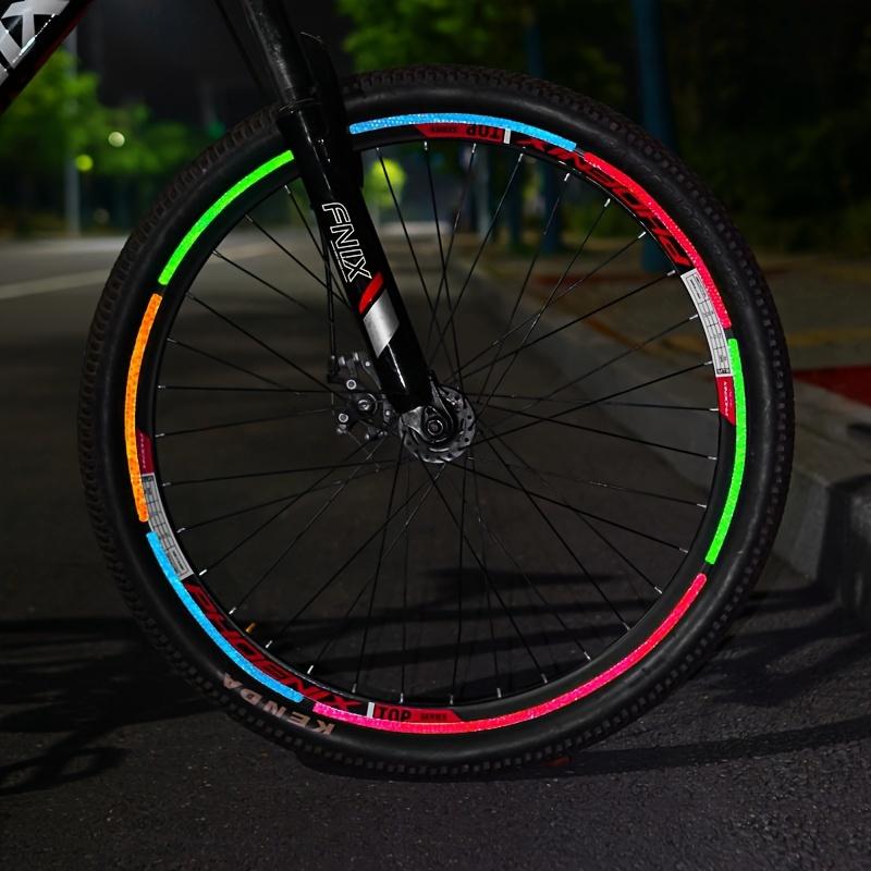 Bicycle Wheel Reflective Fluorescent Stickers, Bicycle Warning Safety Bicycle Wheel Rim Spoke Decoration Tape