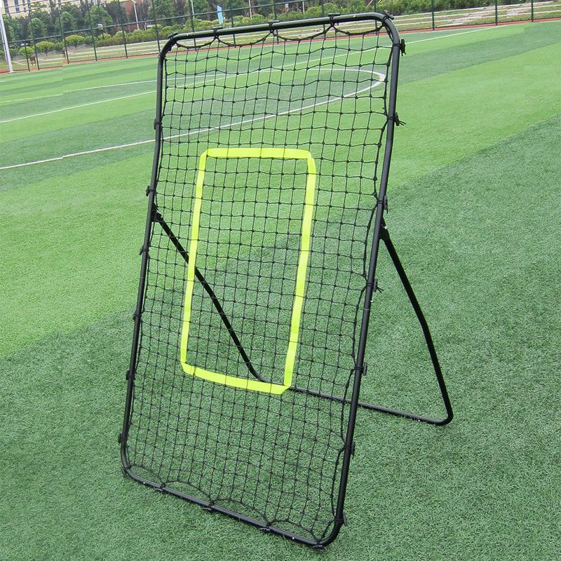 Professional Galvanized Steel Pipe Rebound Soccer Baseball Goal Black