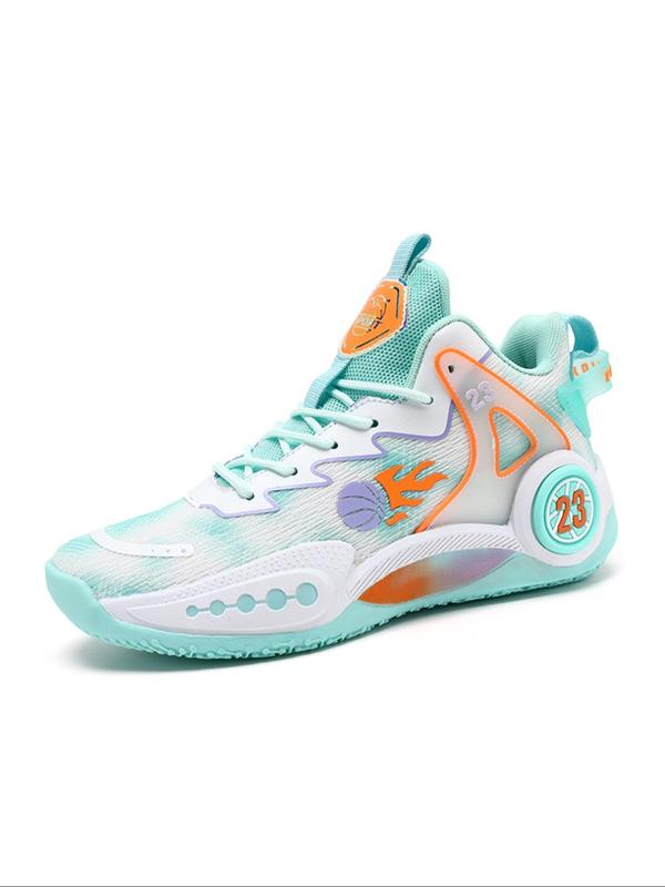 Unisex's Tie Dye Print Lace Up Basketball Shoes, Casual Comfortable Breathable Sports Shoes, Anti-Slip Wear-Resistant Basketball Shoes for Daily Wear