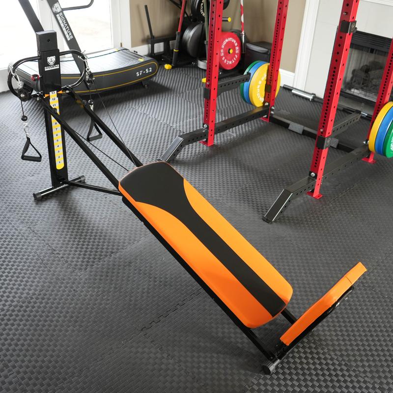 Fitvids LX700 Home Gym System Workout Station with 15 Resistance Levels, Comes with Resistance Bands and Floor Mats, 375-Pound User Weight Capacity