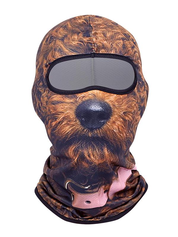 Cute Animal Print Face Mask, Breathable Sun Protection Face Cover, Summer Outdoor Sports Cycling Face Mask, Motorcycle Helmet Liner, Cycling Accessories, Sports & Outdoor Hat for Men & Women, Summer Outfits 2024