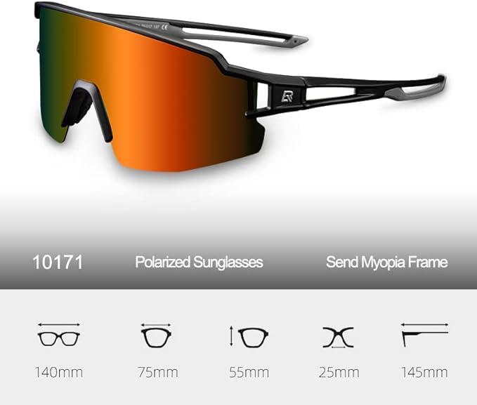 ROCKBROS Windproof Cycling Polarized Sunglasses UV400 Dazzle Photographic Lenses Outdoor Sports Sunglasses Rimless Windproof and Dustproof Glasses Cycling Fishing Skiing Goggles