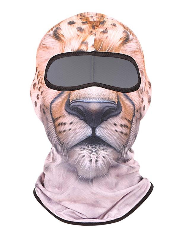 Cute Animal Print Face Mask, Breathable Sun Protection Face Cover, Summer Outdoor Sports Cycling Face Mask, Motorcycle Helmet Liner, Cycling Accessories, Sports & Outdoor Hat for Men & Women, Summer Outfits 2024