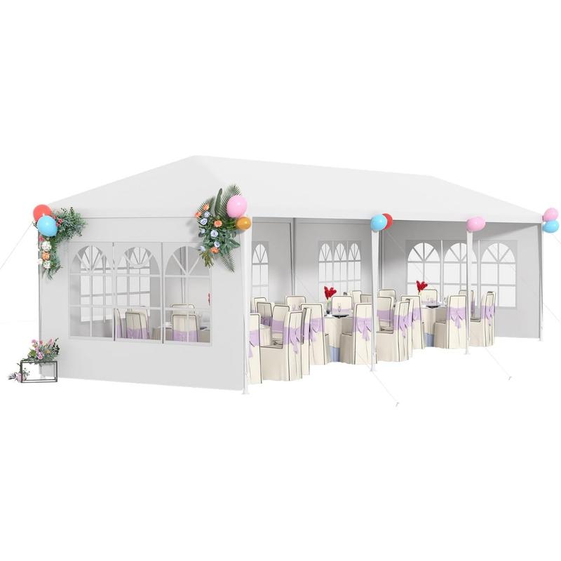 10x30 Party Tent Wedding Patio Gazebo Outdoor Carport Canopy Shade with Side 8 Removable Walls