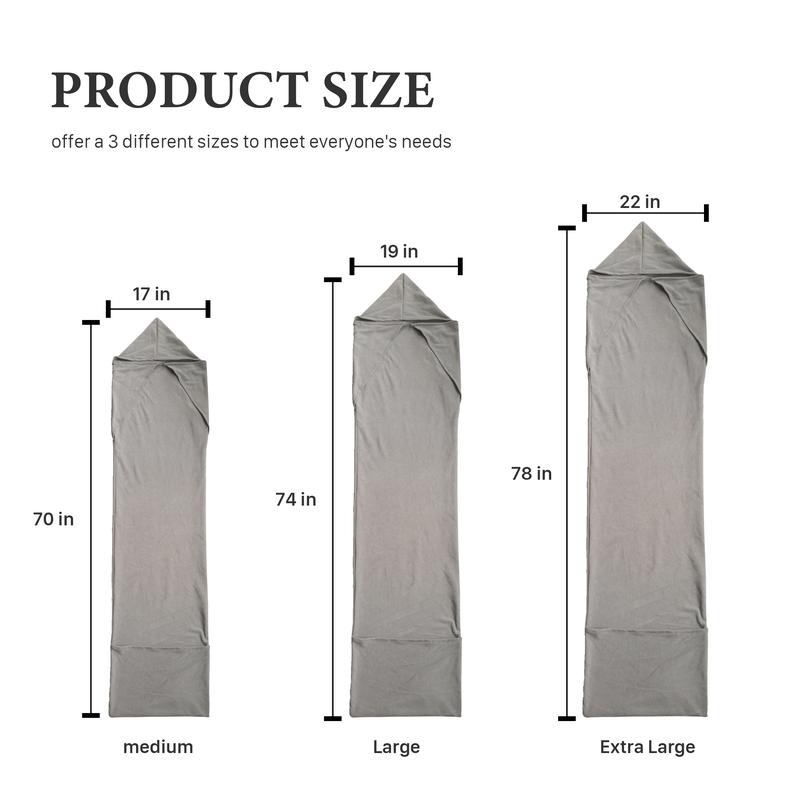 Lightweight Sleeping Bag, Gravity Feeling Wearable Compression Blanket, Mobile Sleep Pod, Sleep Sack, Machine Washable Grey Dralon