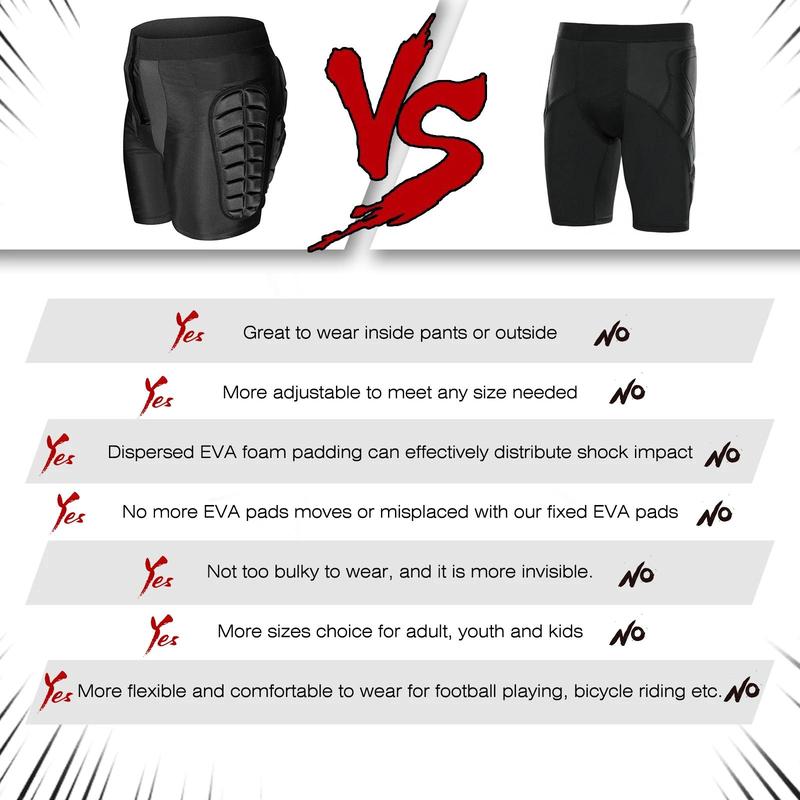 Christmas 3D Protection Hip Butt Short Pants, Breathable EVA Padded Short Pants, Protective Gear Guard Impact Ski Ice Skating Snowboard