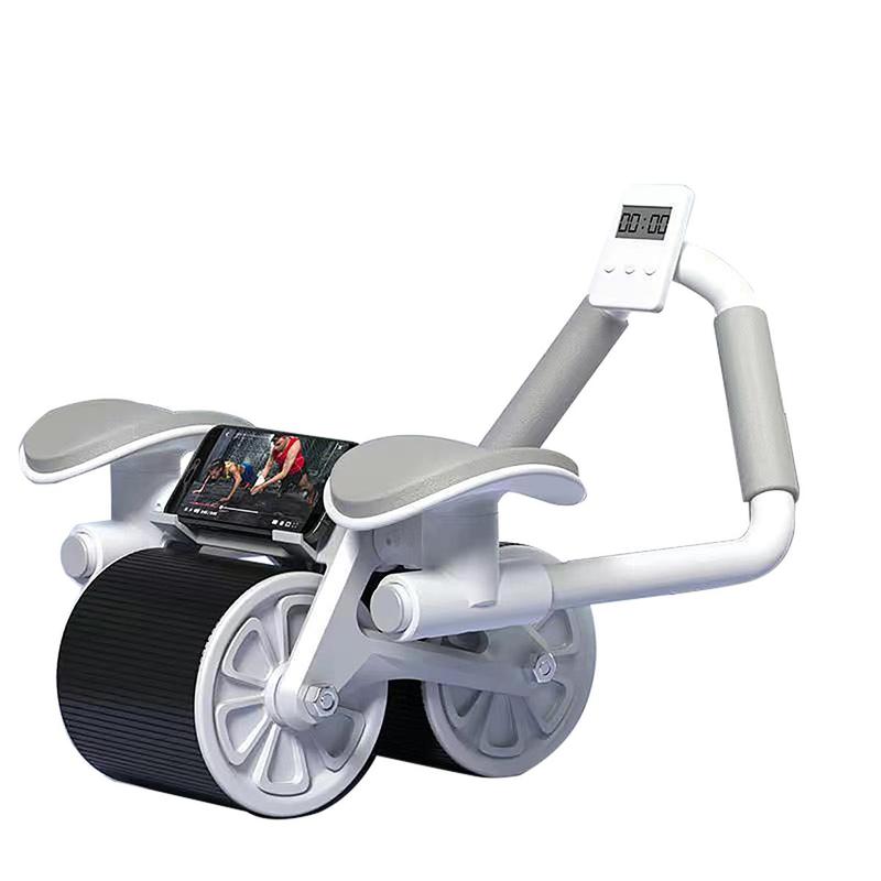 Ab Roller Wheel，with Timer Automatic Rebound Abdominal Wheel，Elbow Support Abs Roller Wheel Core Exercise Equipment