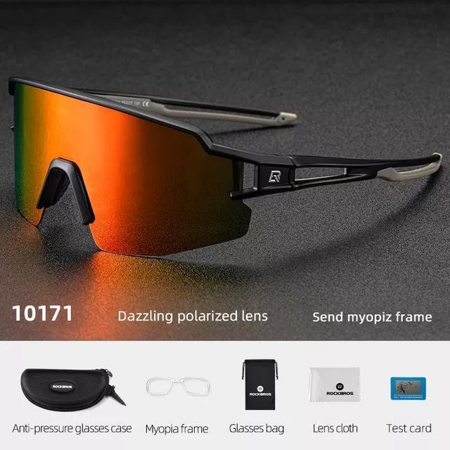 ROCKBROS Windproof Cycling Polarized Sunglasses UV400 Dazzle Photographic Lenses Outdoor Sports Sunglasses Rimless Windproof and Dustproof Glasses Cycling Fishing Skiing Goggles