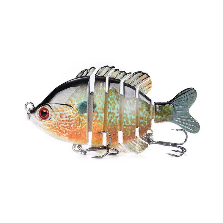 3Pcs 1Pcs Multi Jointed Baits 6-section Fishing Lure Swimbait Multicolored Lures 3.46in 0.85oz  Hardbait  Crankbait  for Bass Freshwater Saltwater