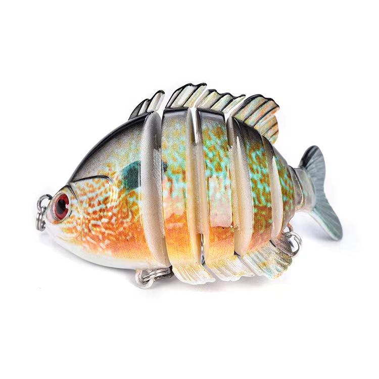 3Pcs 1Pcs Multi Jointed Baits 6-section Fishing Lure Swimbait Multicolored Lures 3.46in 0.85oz  Hardbait  Crankbait  for Bass Freshwater Saltwater