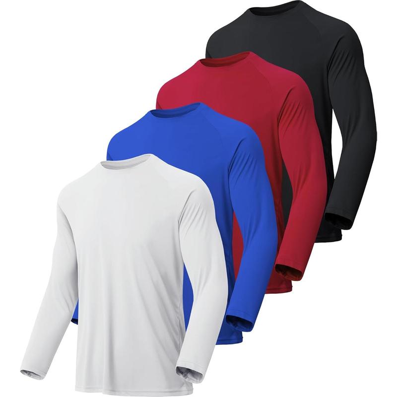 4-7 Pack Long Sleeve Shirts for Men Quick Dry Moisture Wicking Mens Long Sleeve Tee Shirts Workout T Shirts